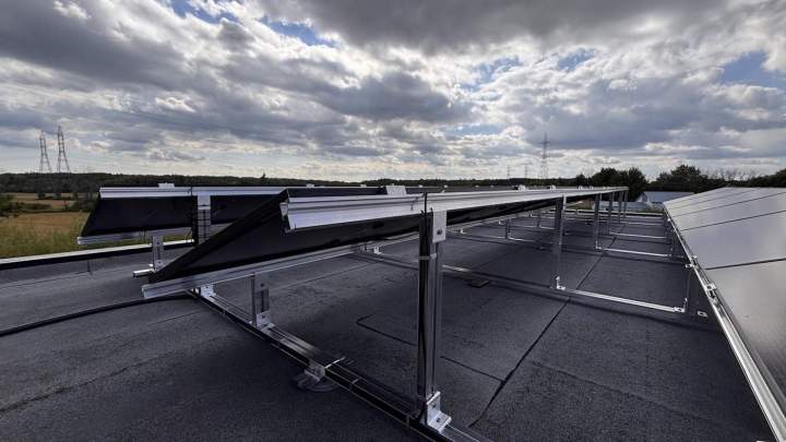 Commercial solar panel installation in Quebec